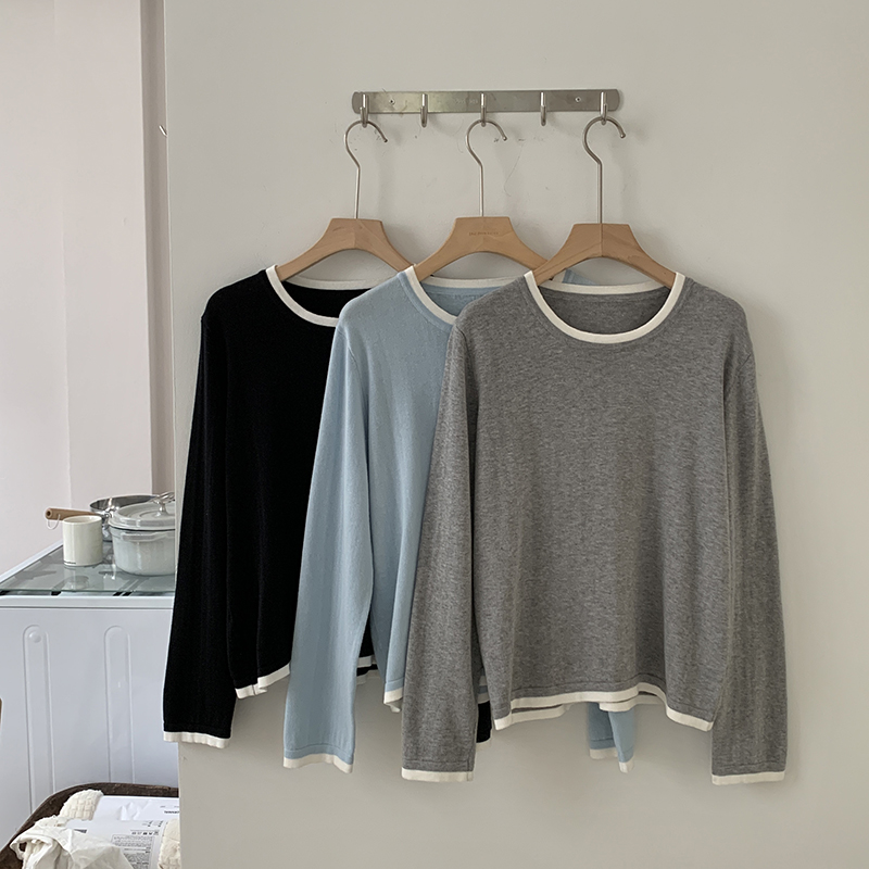Blouses - 100% katoenen dames shirt met O-hals,