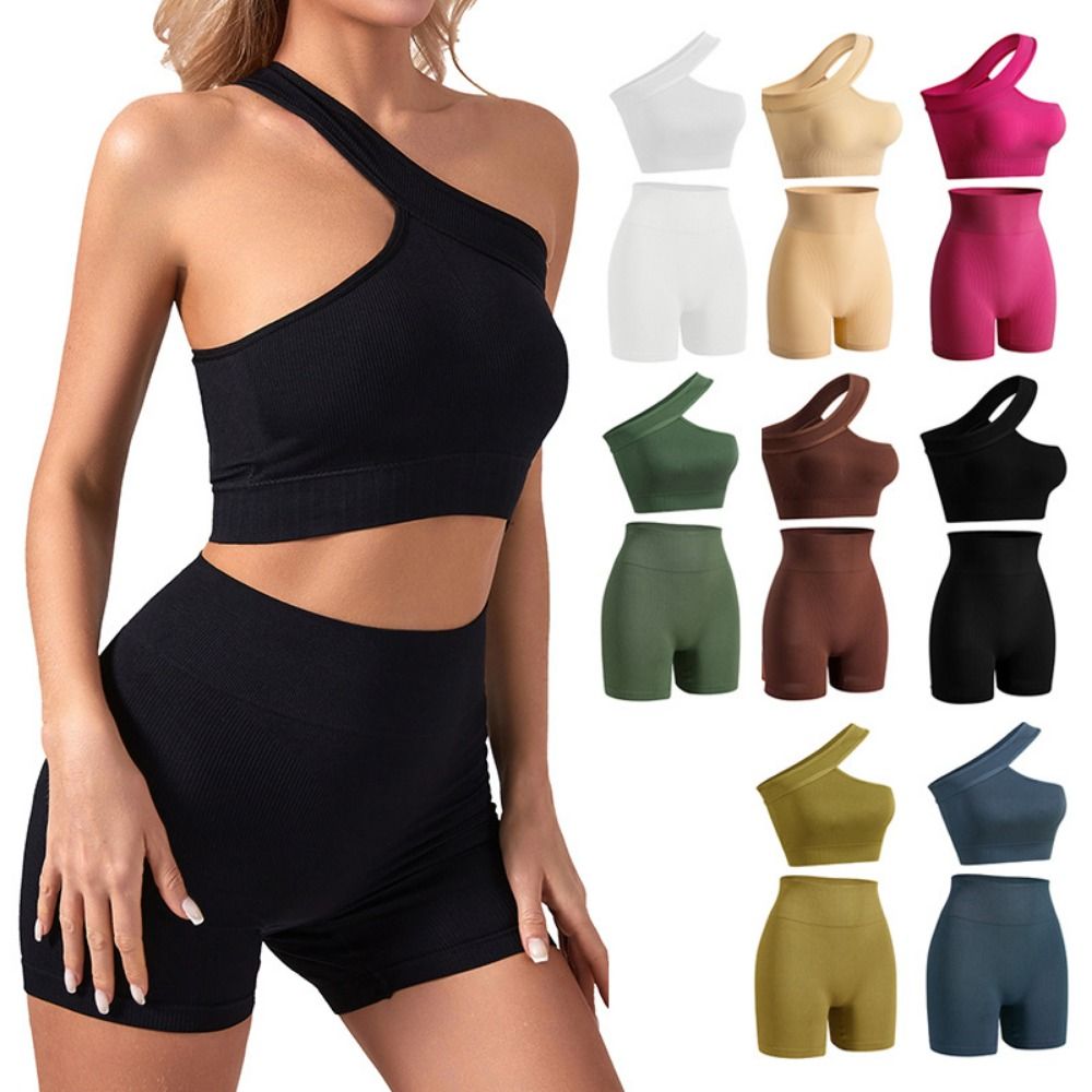 2-delige casual naadloze dames - Seamless Ribbed Workout Tank Top recensie en prijs