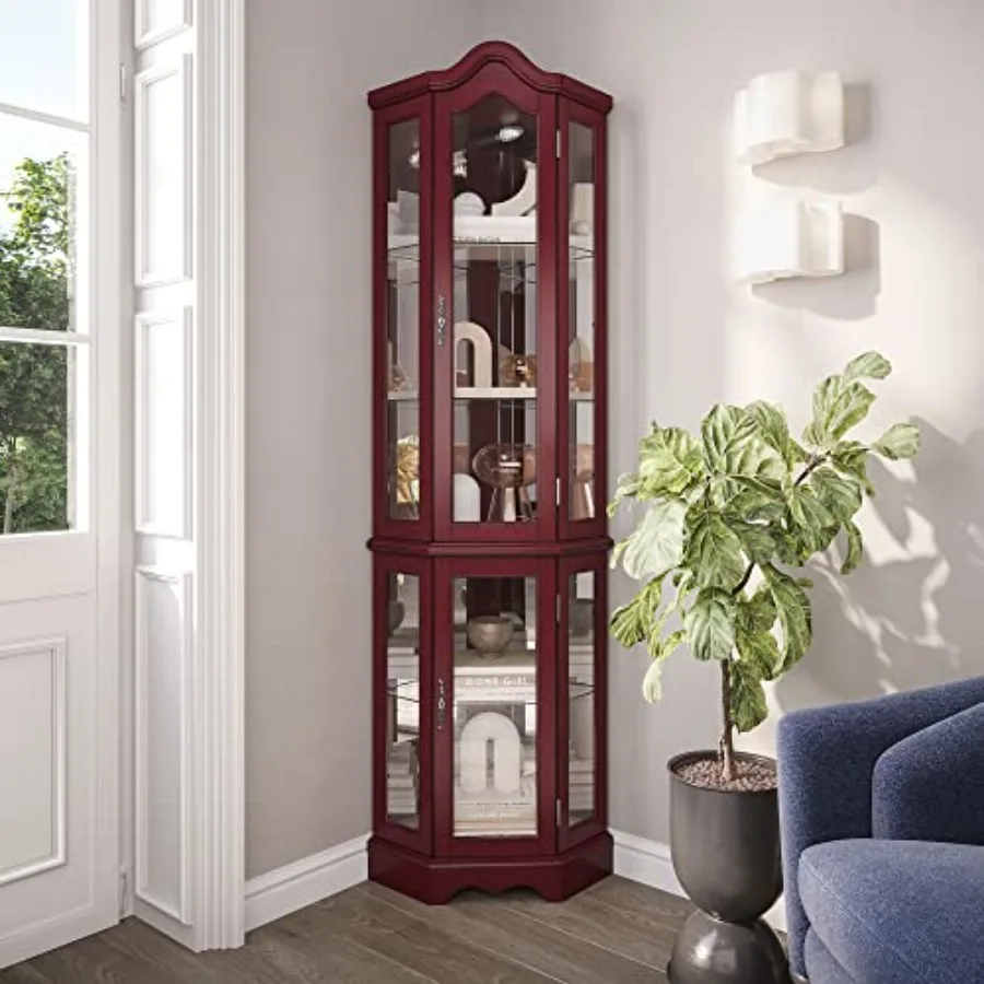 Verlichte hoekvitrine met gebo - Tops recensie en prijs