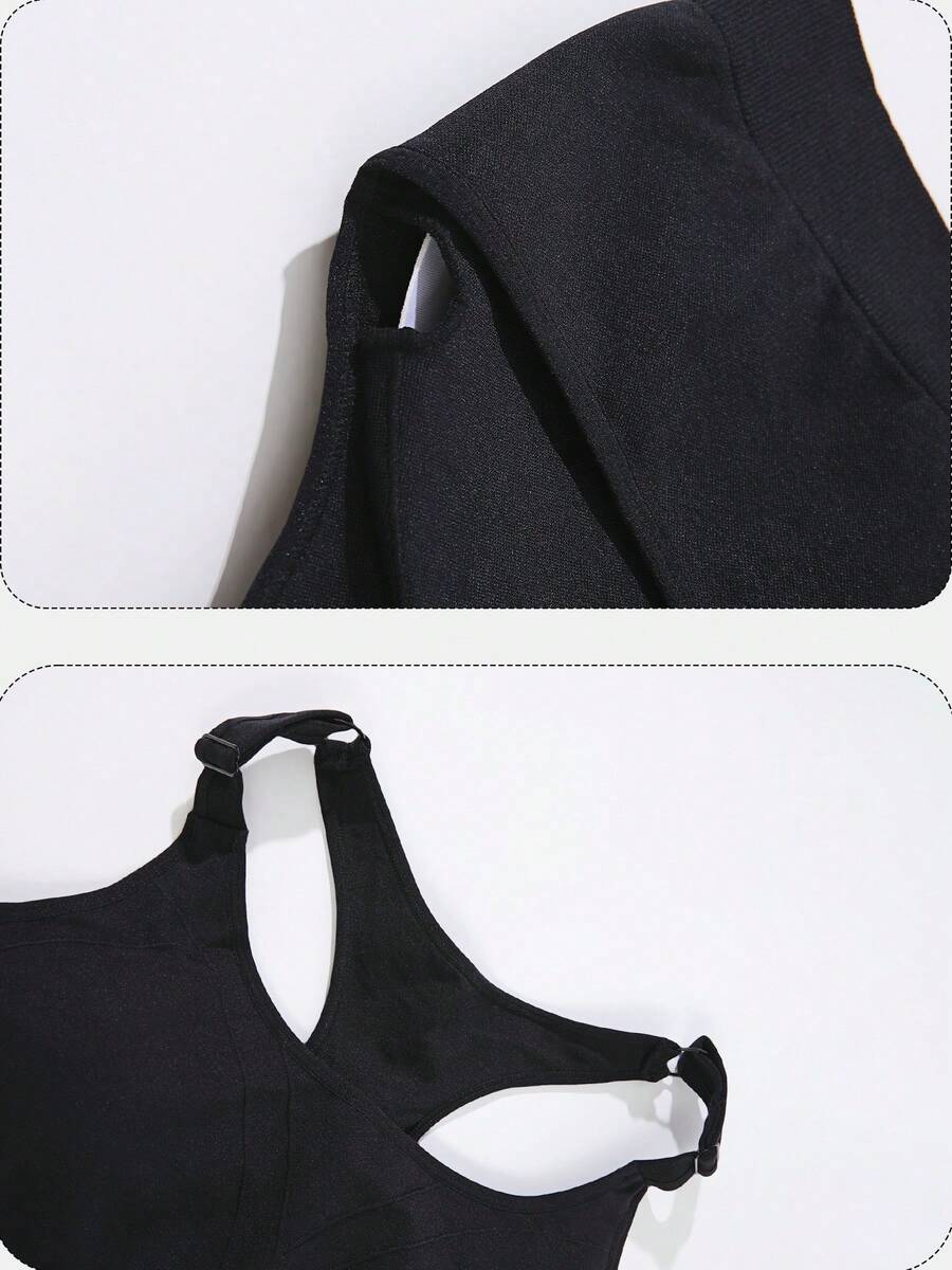 1 stuks zwarte sport tanktop z - Seamless Ribbed Workout Tank Top recensie en prijs