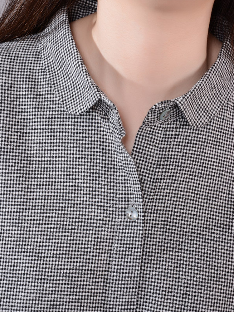 Damesjurk met lange mouwen, ka - Korean Style A Line Shirt Dress recensie en prijs