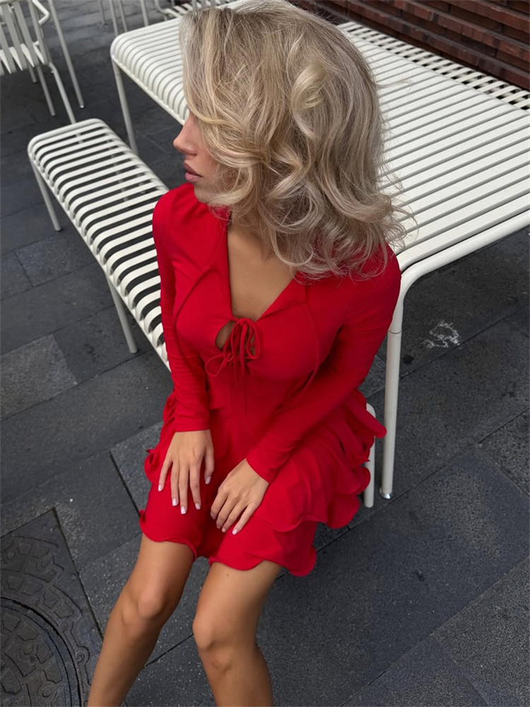 Tossy Bodycon Mini Jurk met La - Bodycon Long Sleeve Ribbed Dress recensie en prijs