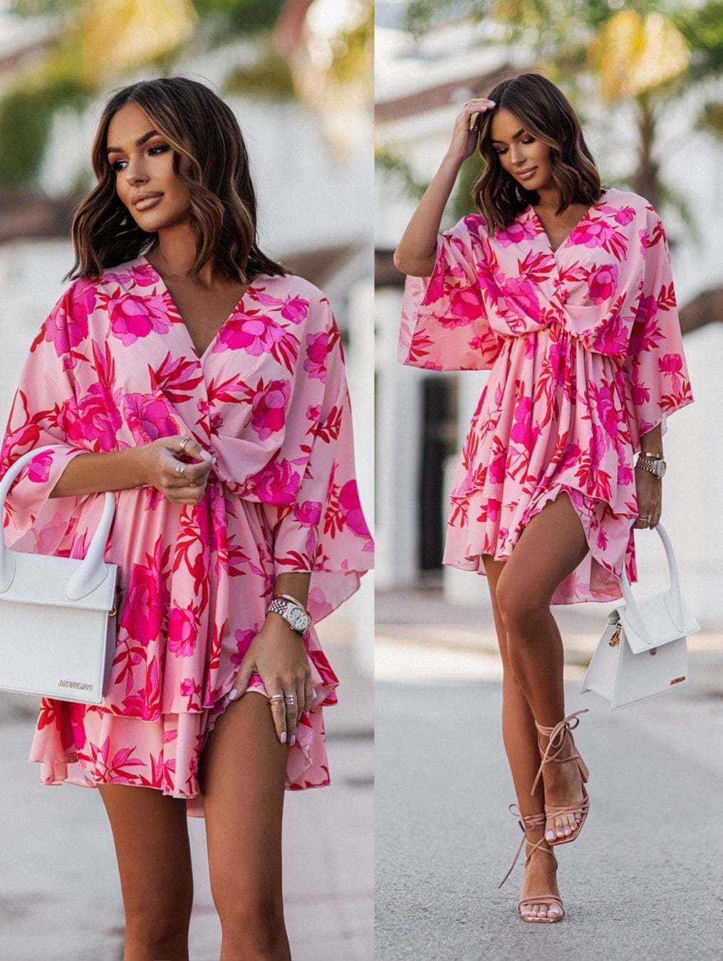 2024 Nieuwe Zomer Vrouwen Mini - French Vintage Floral Midi Dress recensie en prijs