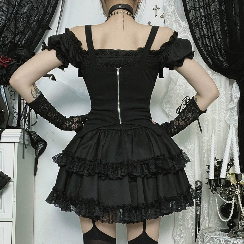 Goth Dark E-girl Kawaii Kant S - Y2K Backless Halter Mini Dress recensie en prijs